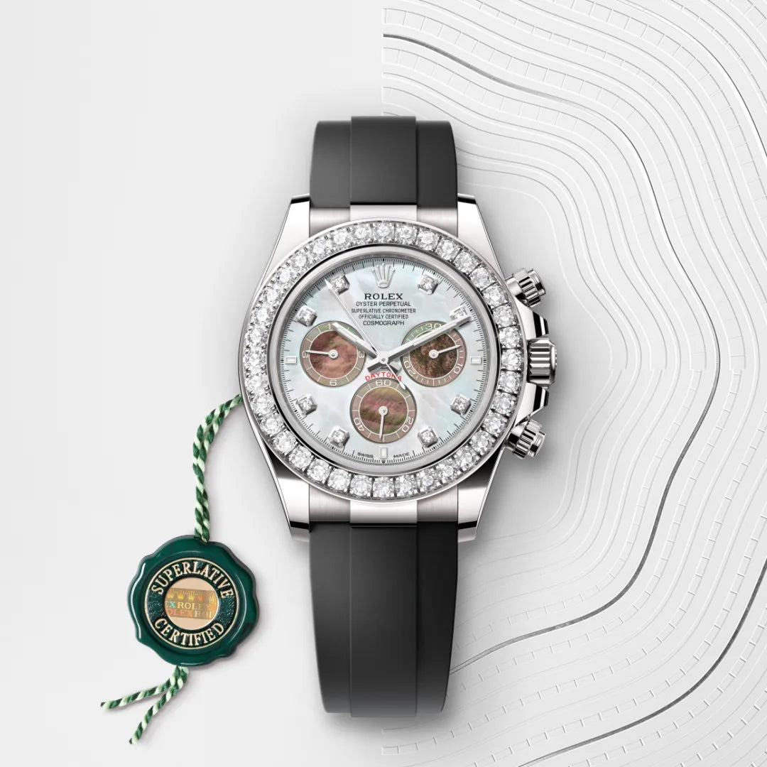 Rolex Cosmograph Daytona Oyster, 40 mm, ouro branco e diamantes M126589RBR-0001 - imagem 3
