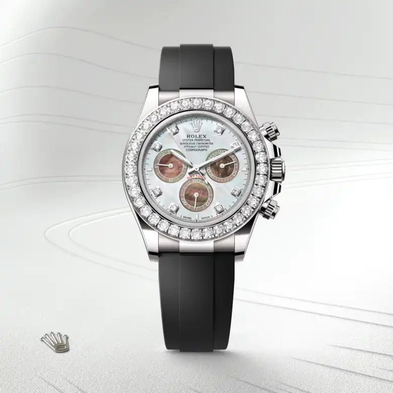Rolex Cosmograph Daytona Oyster, 40 mm, ouro branco e diamantes M126589RBR-0001 - imagem 1