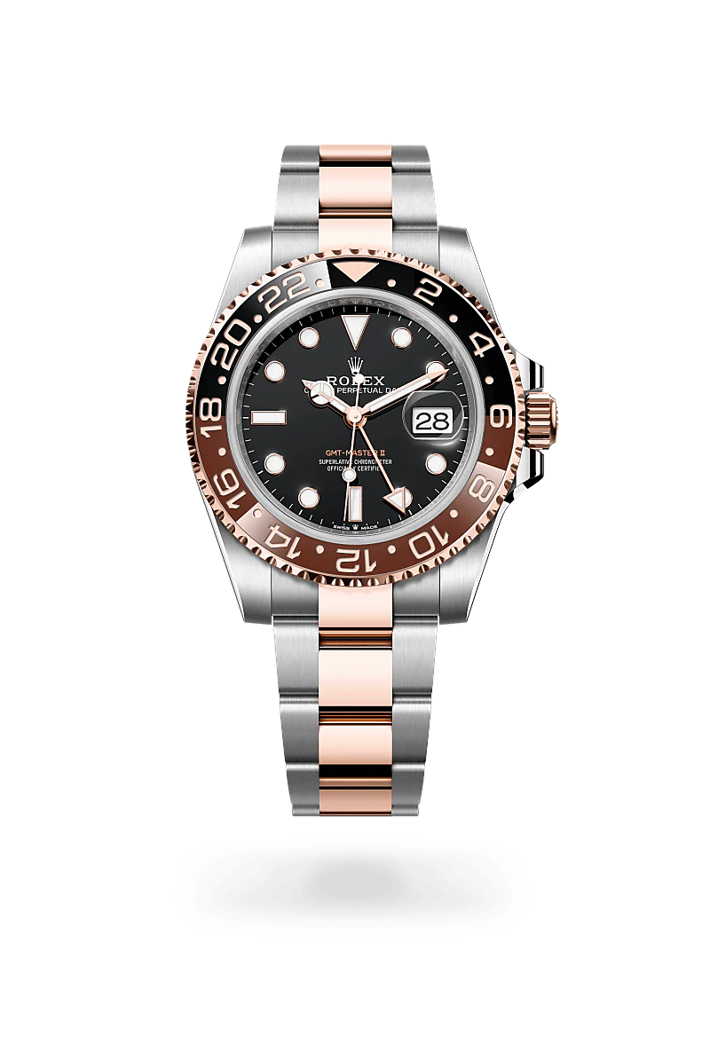 Rolex GMT-Master II Oyster, 40 mm, aço Oystersteel e ouro Everose M126711CHNR-0002