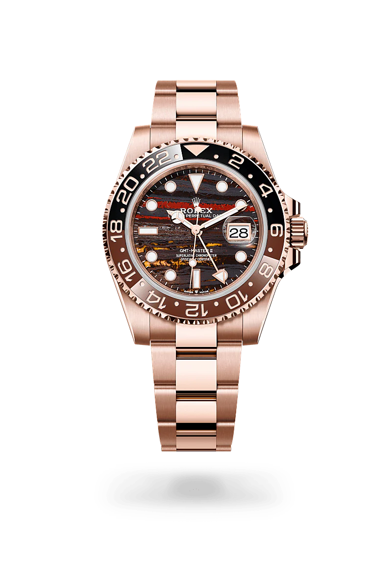 Rolex GMT-Master II Oyster, 40 mm, ouro Everose M126715CHNR-0002
