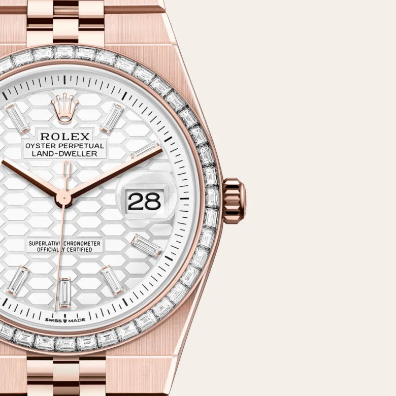 Rolex Land-Dweller 36 Oyster, 36 mm, ouro Everose e diamantes M127285TBR-0002 - imagem 3