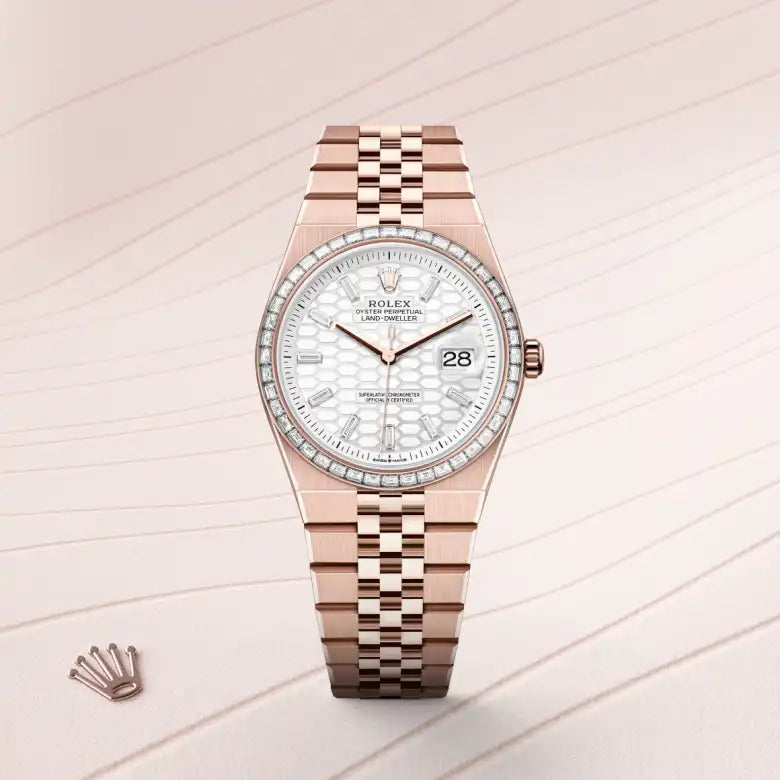 Rolex Land-Dweller 36 Oyster, 36 mm, ouro Everose e diamantes M127285TBR-0002 - imagem 1