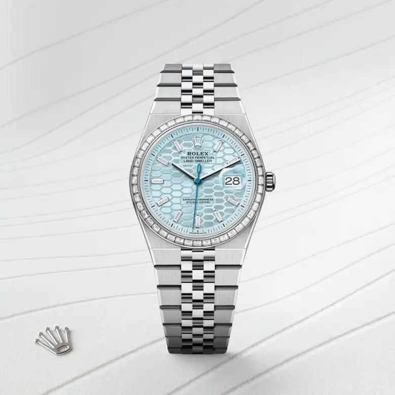Rolex Land-Dweller 36 Oyster, 36 mm, platina e diamantes M127286TBR-0001 - imagem 1