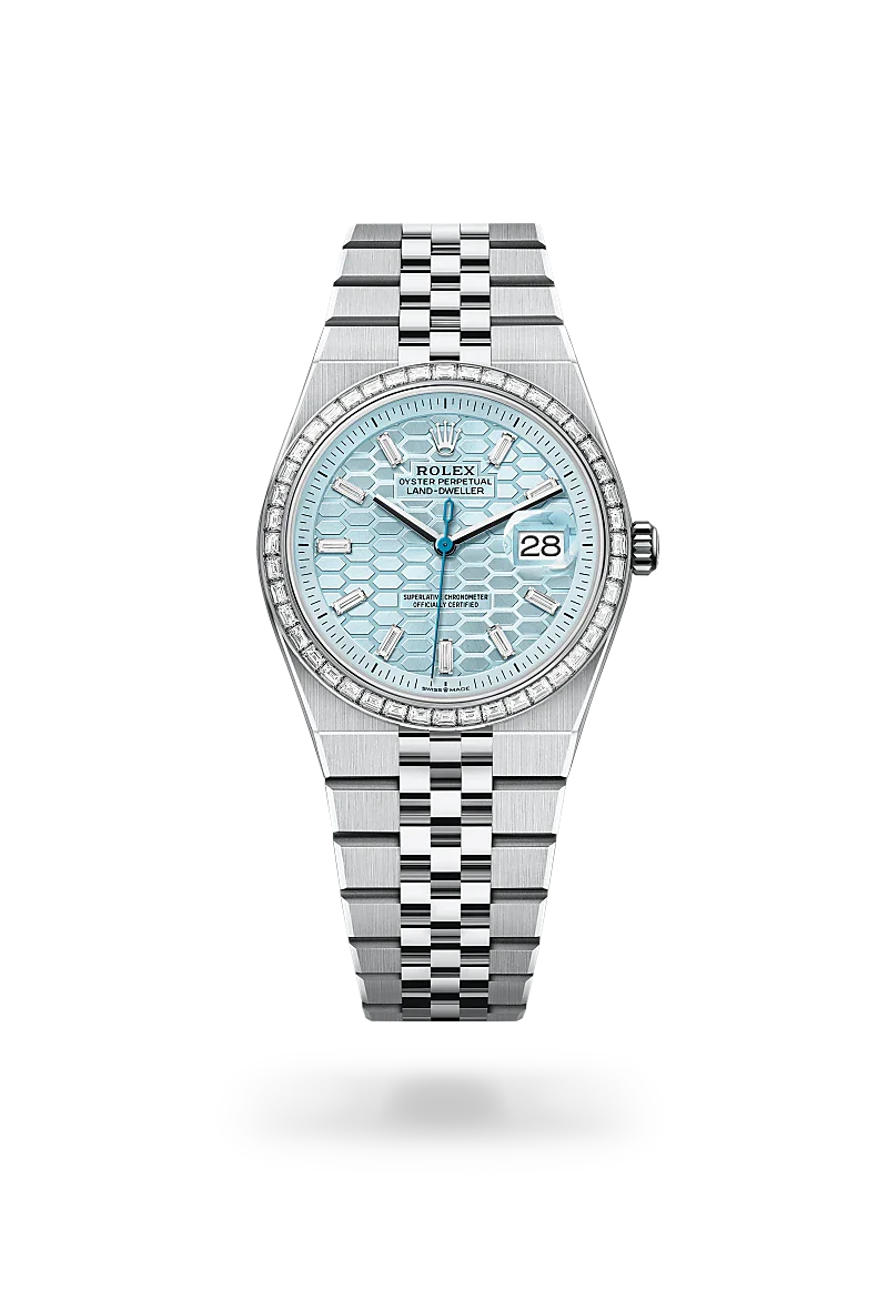 Rolex Land-Dweller 36 Oyster, 36 mm, platina e diamantes M127286TBR-0001