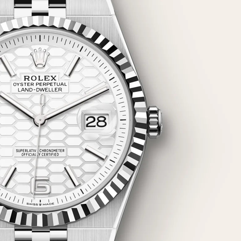 Rolex Land-Dweller 36 Oyster, 36 mm, aço Oystersteel e ouro branco M127234-0001 - imagem 4