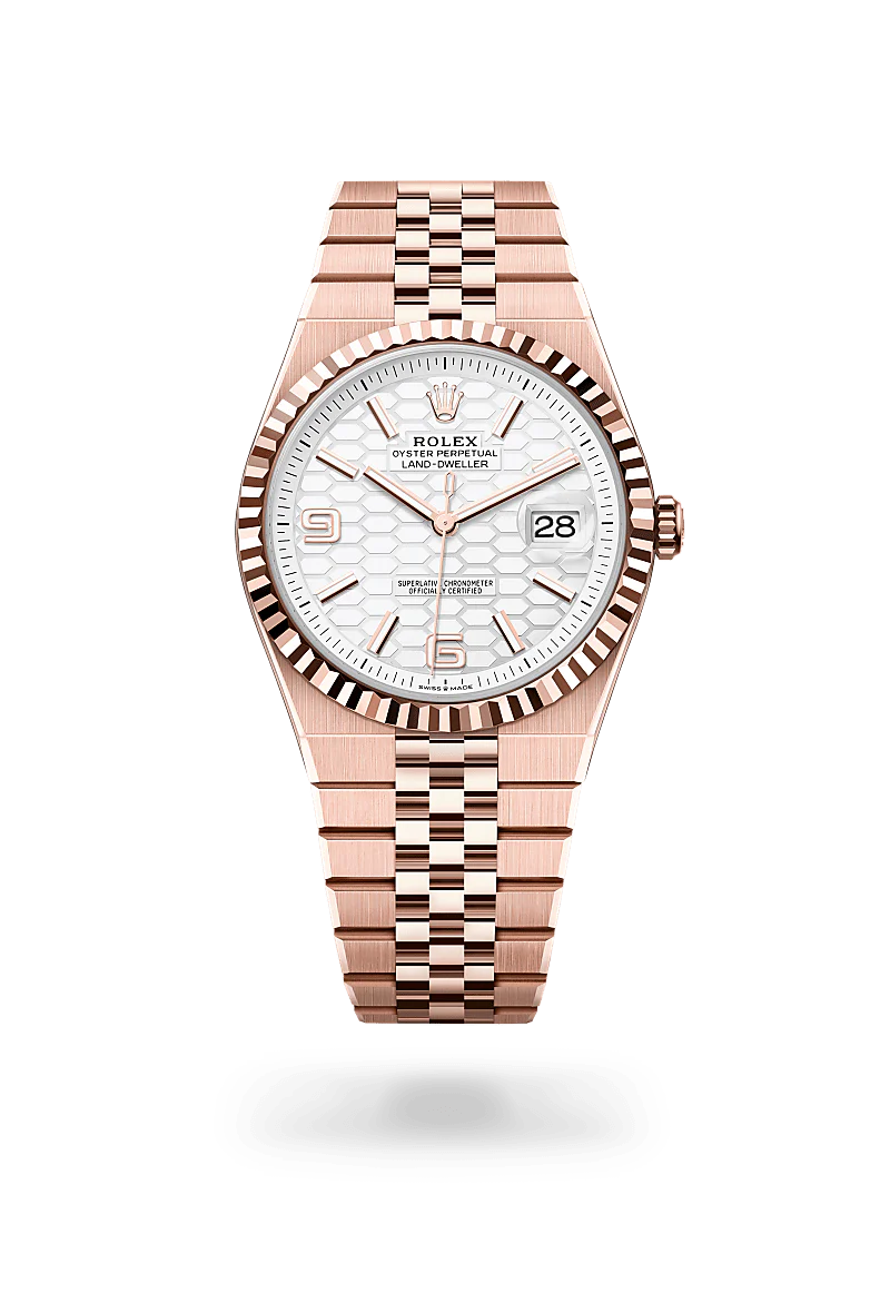 Rolex Land-Dweller 40 Oyster, 40 mm, ouro Everose M127335-0001