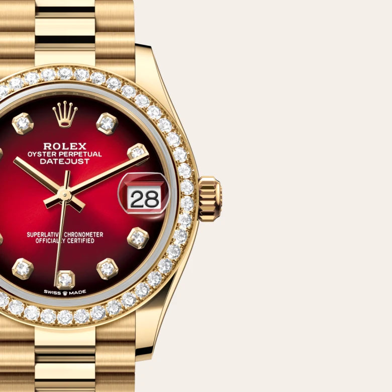 Rolex Datejust 31 Oyster, 31 mm, ouro amarelo e diamantes M278288RBR-0041 - imagem 3