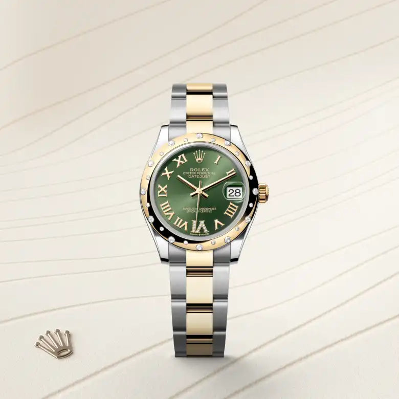 Rolex  Datejust 31 Oyster, 31 mm, aço Oystersteel, ouro amarelo e diamantes M278343RBR-0015 - imagem 1