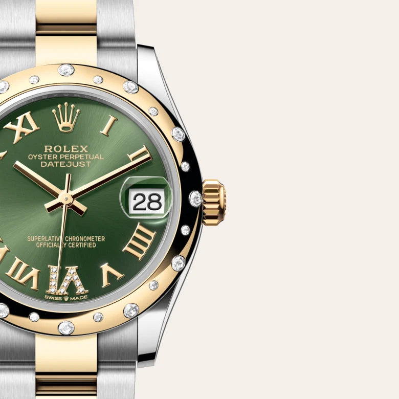 Rolex  Datejust 31 Oyster, 31 mm, aço Oystersteel, ouro amarelo e diamantes M278343RBR-0015 - imagem 3