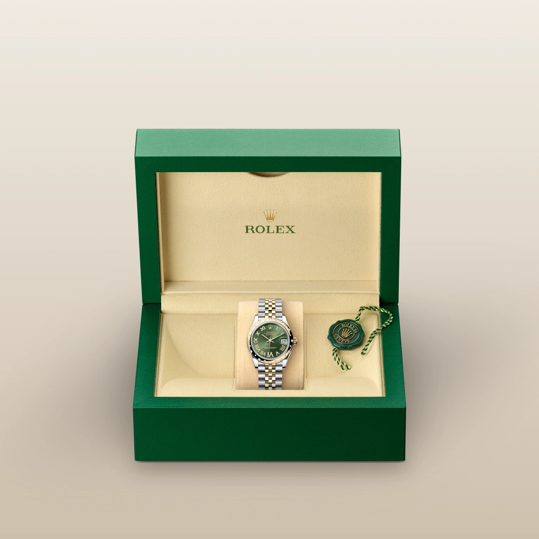 Rolex Datejust 31 Oyster, 31 mm, aço Oystersteel, ouro amarelo e diamantes M278343RBR-0016 - imagem 2