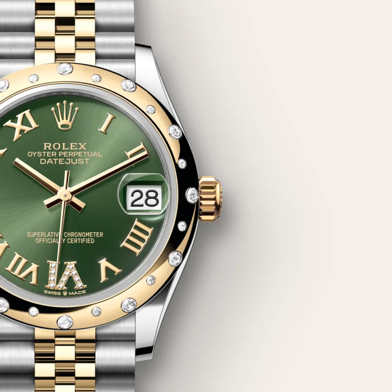 Rolex Datejust 31 Oyster, 31 mm, aço Oystersteel, ouro amarelo e diamantes M278343RBR-0016 - imagem 4
