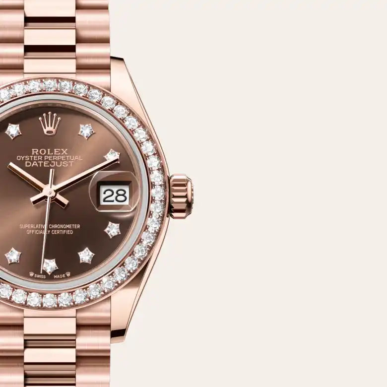 Rolex Lady-Datejust Oyster, 28 mm, ouro Everose e diamantes M279135RBR-0001 - imagem 3
