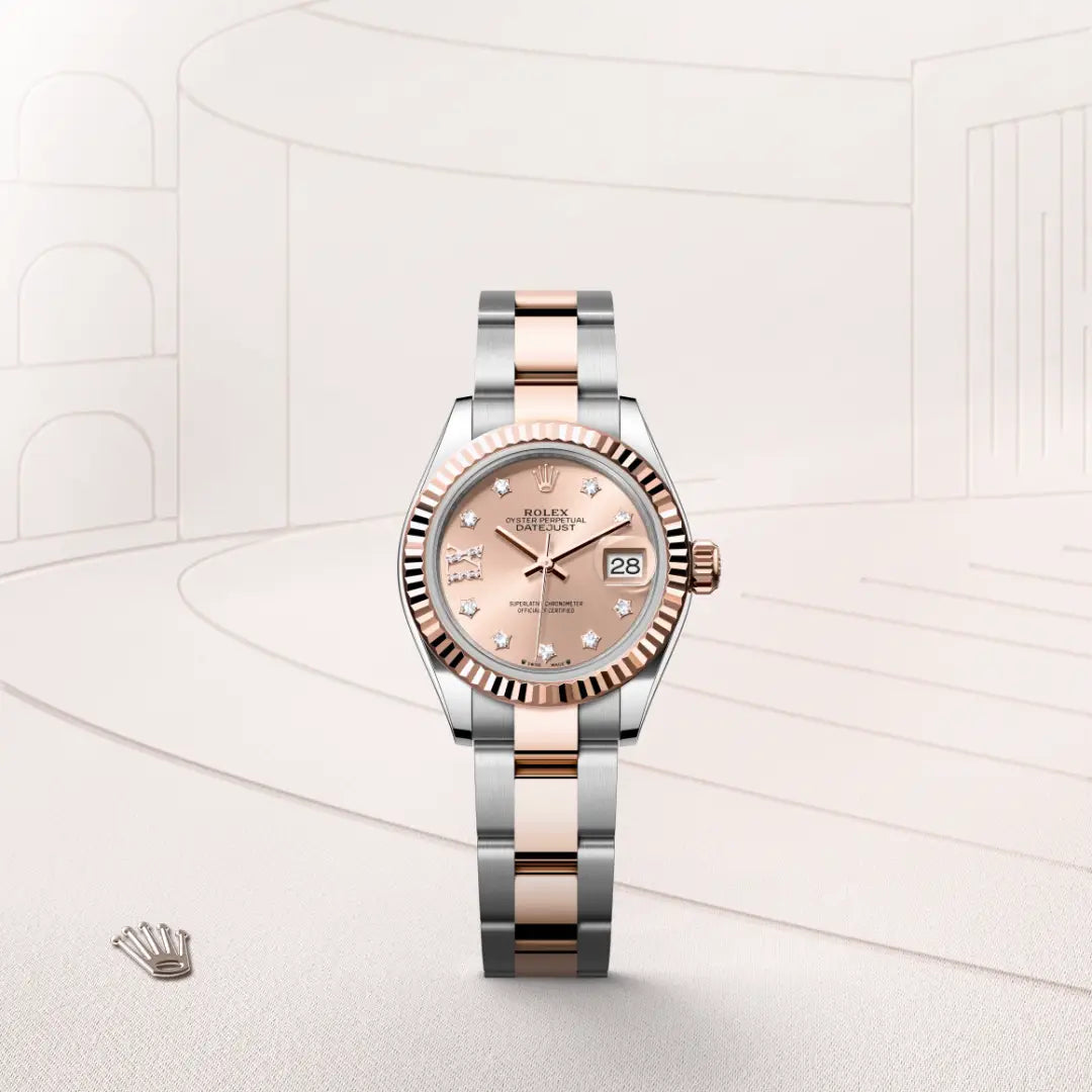 Rolex  Lady-Datejust Oyster, 28 mm, aço Oystersteel e ouro Everose M279171-0028 - imagem 1