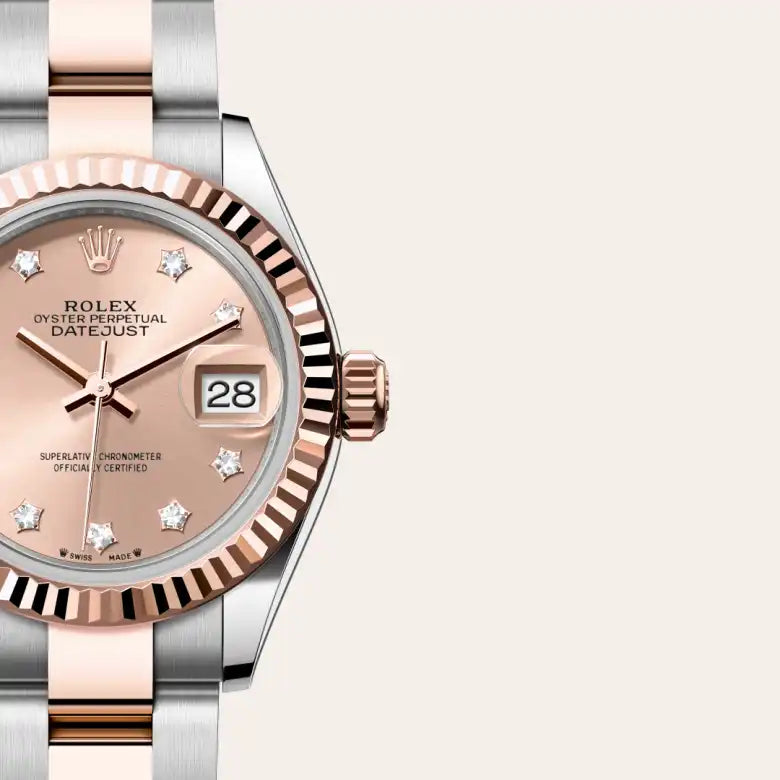 Rolex  Lady-Datejust Oyster, 28 mm, aço Oystersteel e ouro Everose M279171-0028 - imagem 3