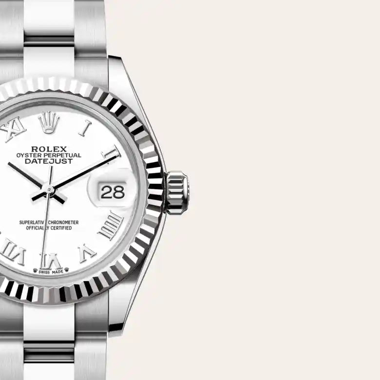Rolex Lady-Datejust Oyster, 28 mm, aço Oystersteel e ouro branco M279174-0020 - imagem 3