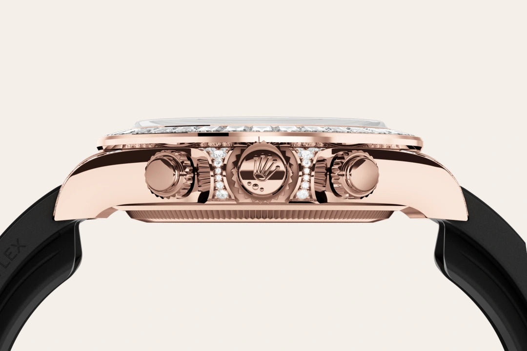rolex Cosmograph Daytona em Ouro Everose 18 quilates com asas cravejadas de diamantes, M126535TBR-0002 - Montecristo