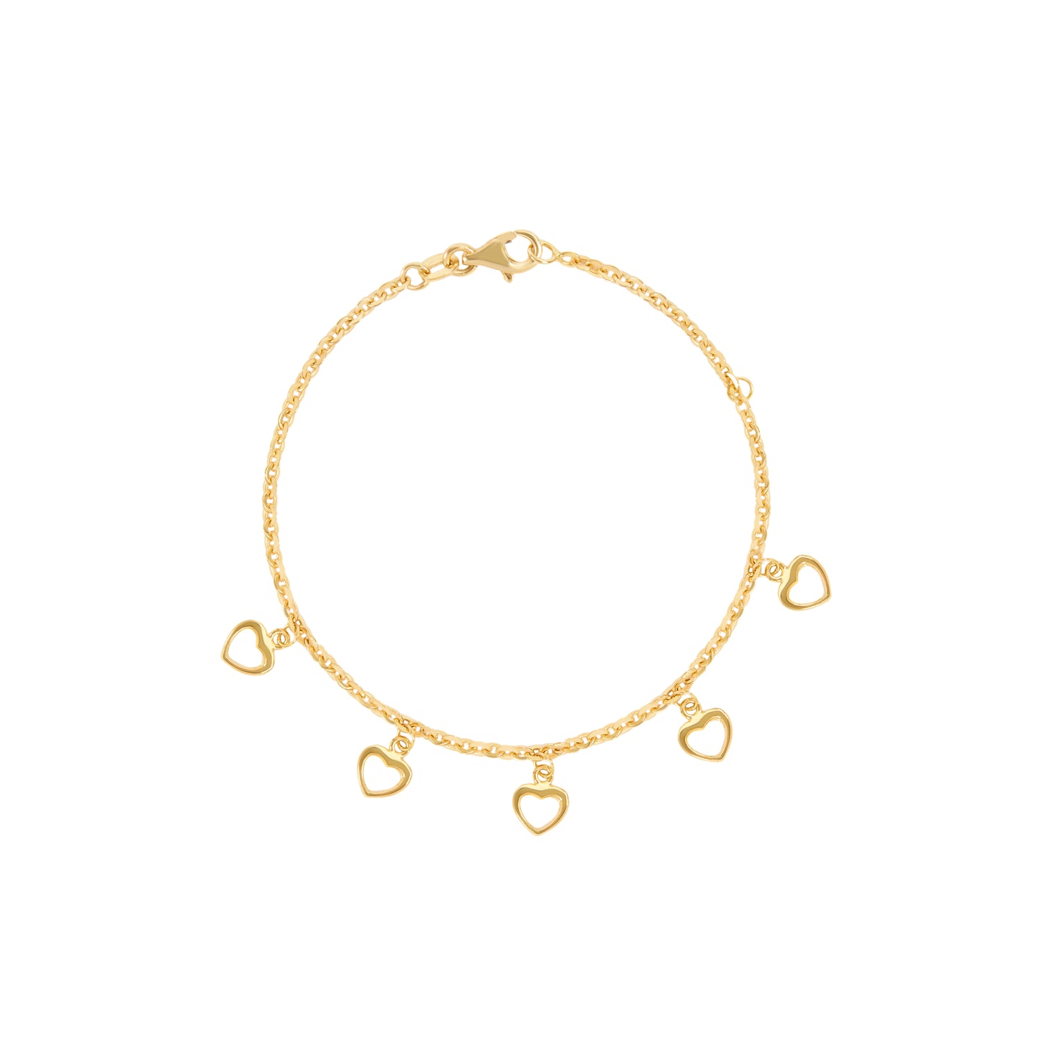 Pulseira Infantil Cinco Corações