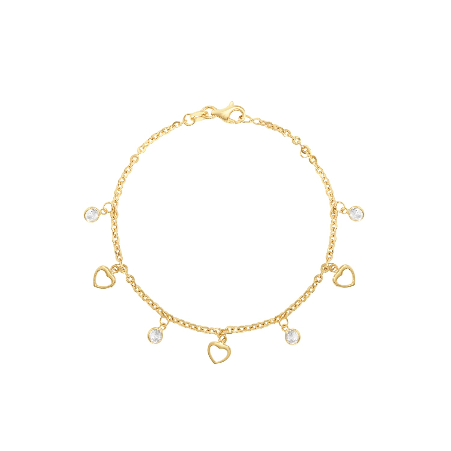 Pulseira Infantil Corações