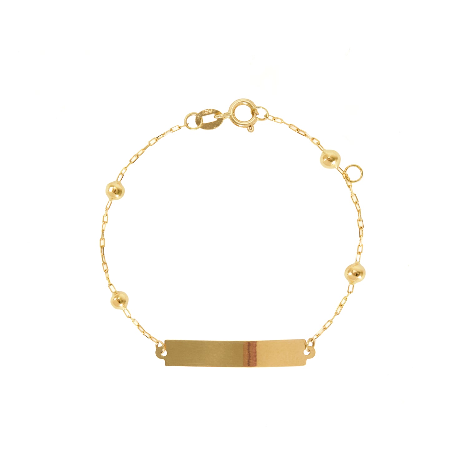 Pulseira Plaquinha com Bolinhas Baby