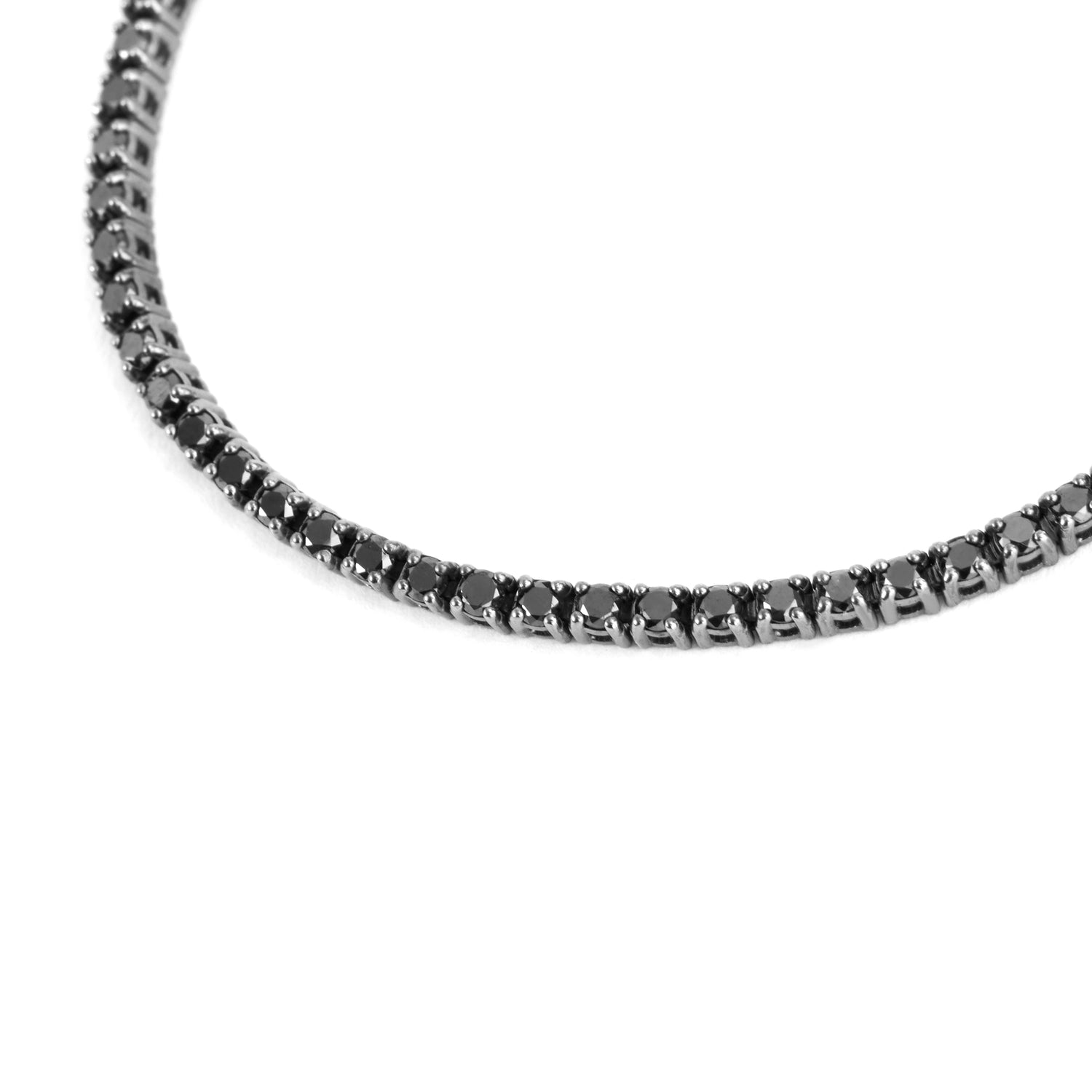 Pulseira Meia Riviera Diamantes Negros