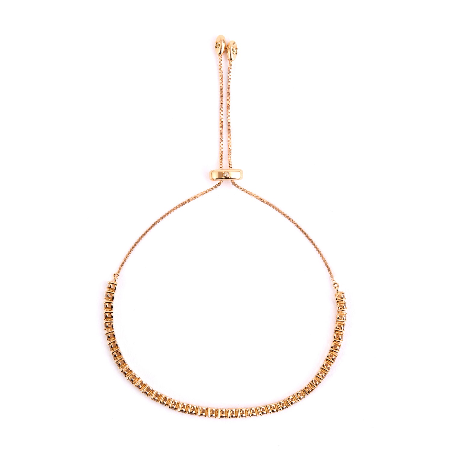 Pulseira Meia Riviera Diamantes Brown