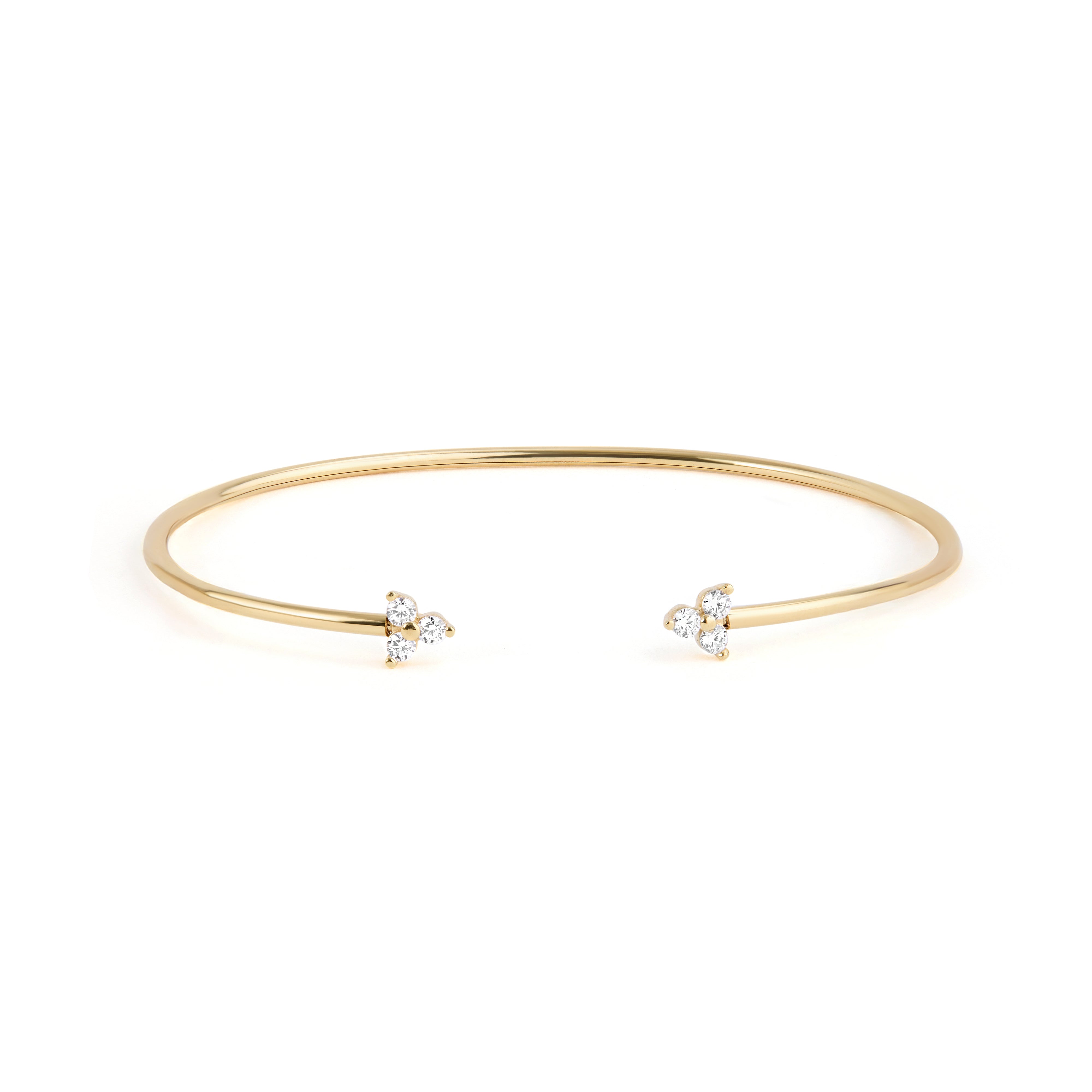 Pulseira Bracelete Safiras Brancas
