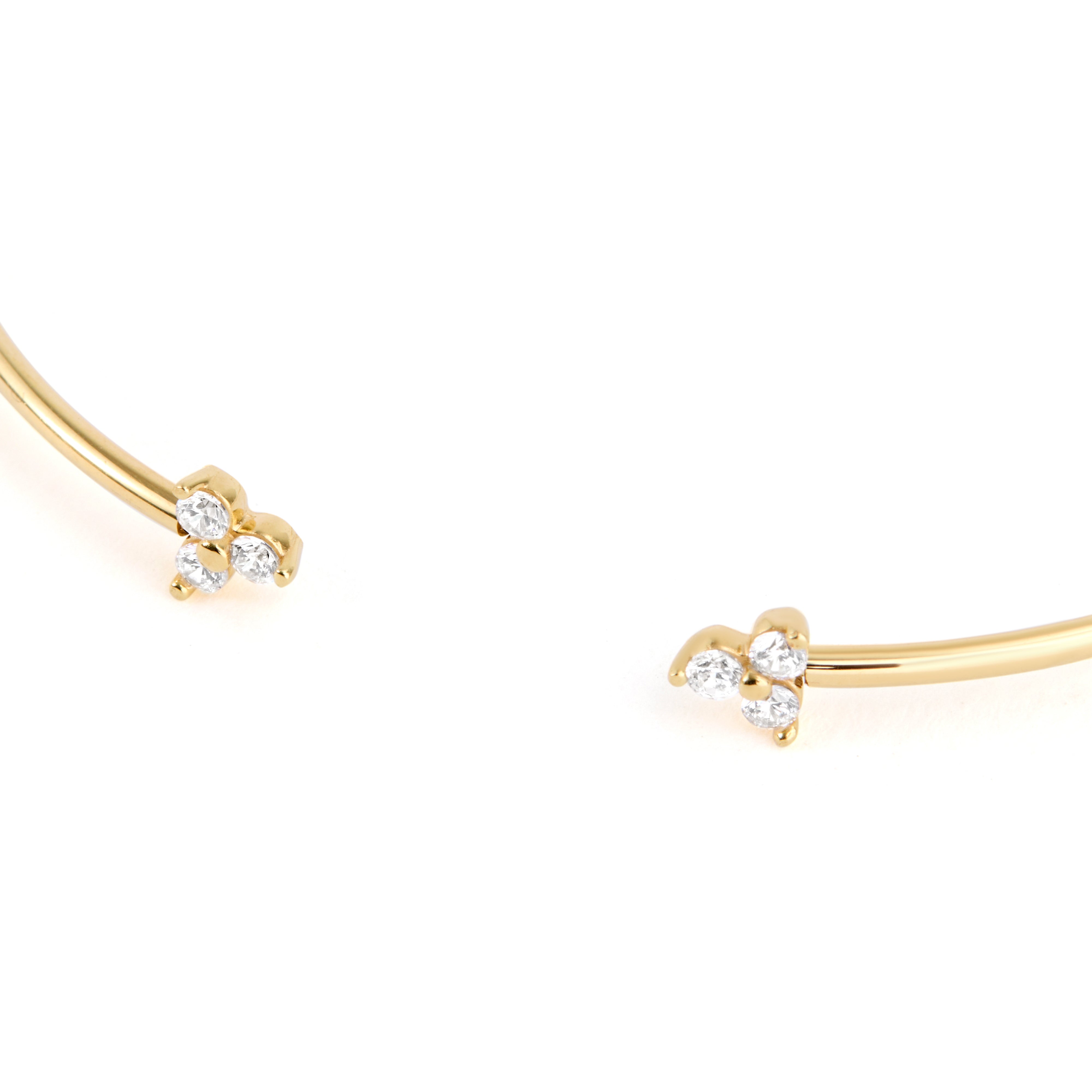 Pulseira Bracelete Safiras Brancas