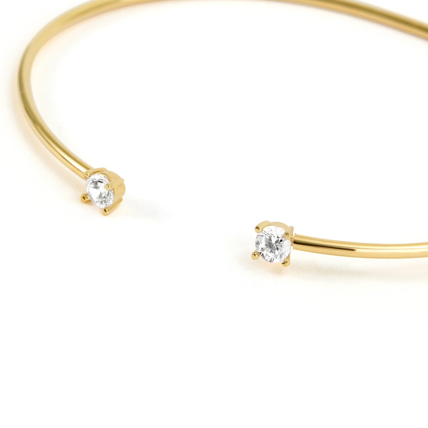 Pulseira Bracelete Safiras Brancas