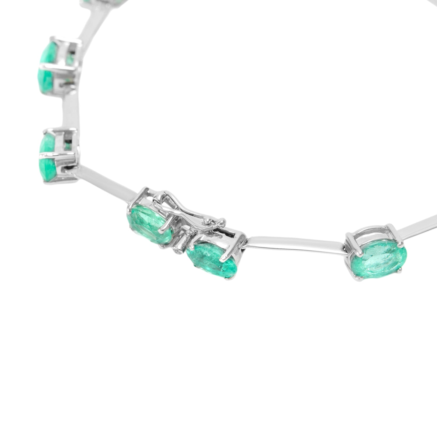 Pulseira Esmeraldas Fio Faca