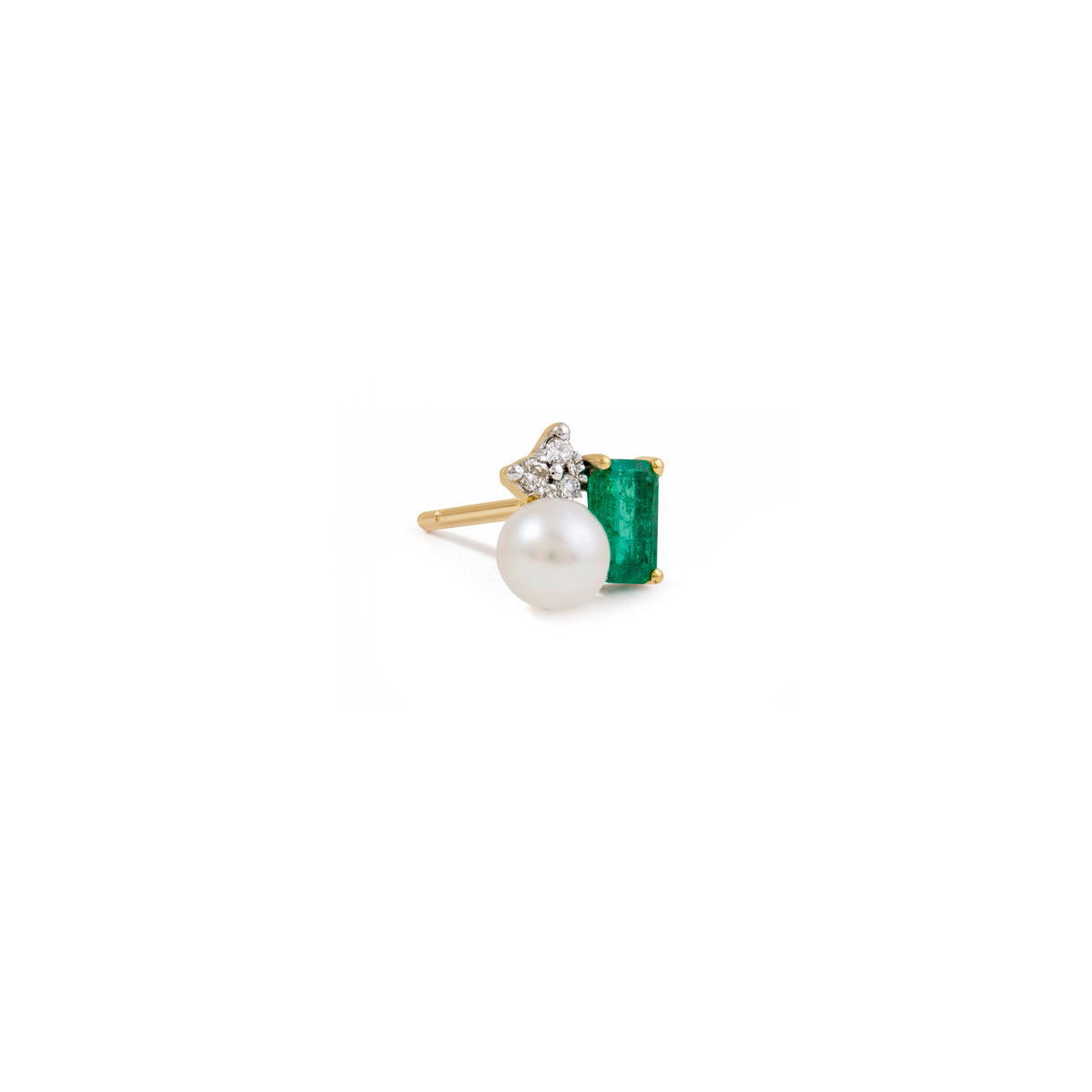 Brinco Esmeralda com Pérola