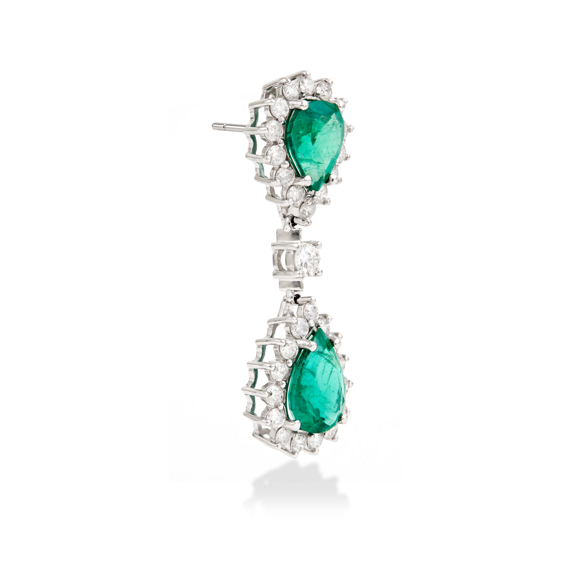 Brinco Esmeralda com Diamantes