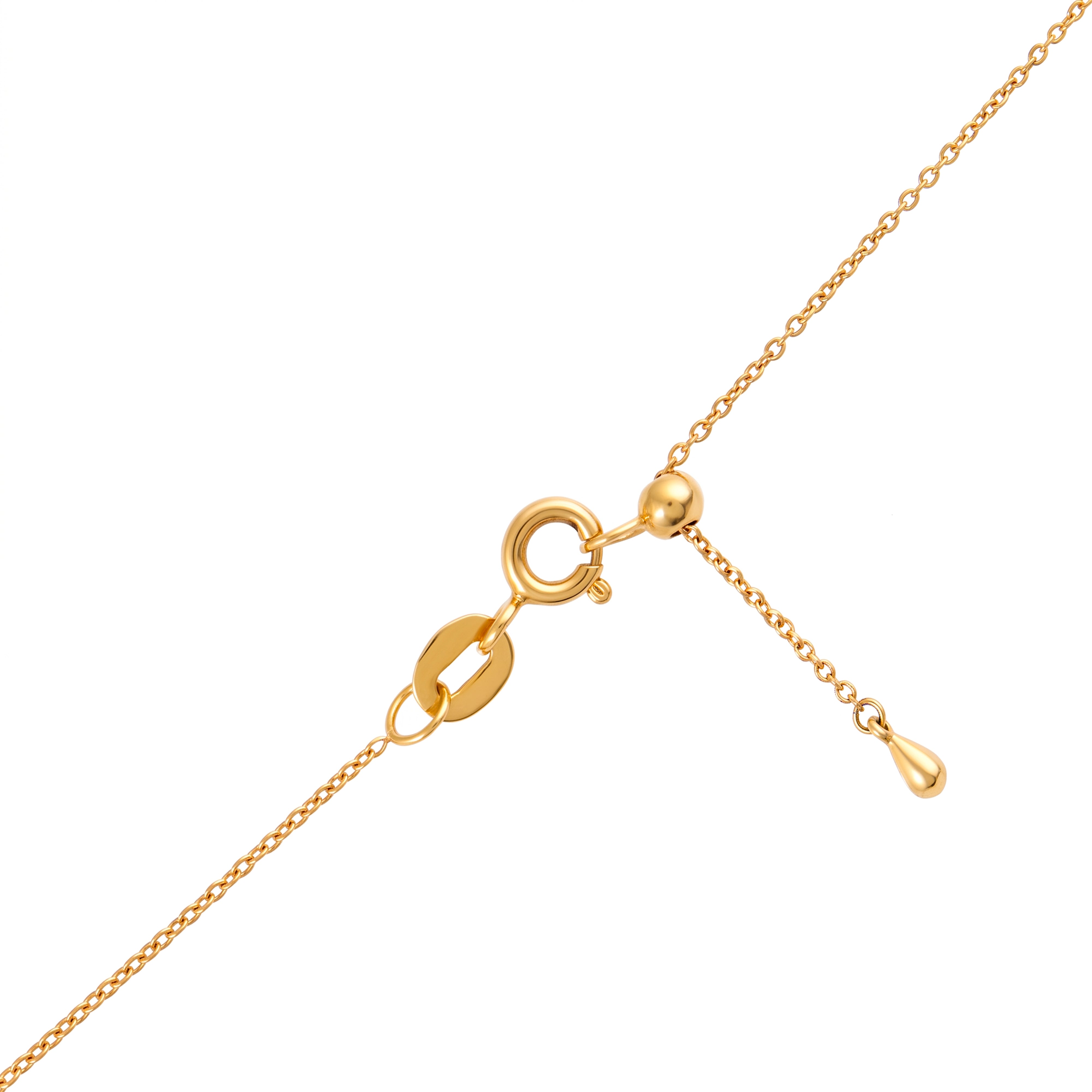 Colar Gota Invisible Ouro Amarelo