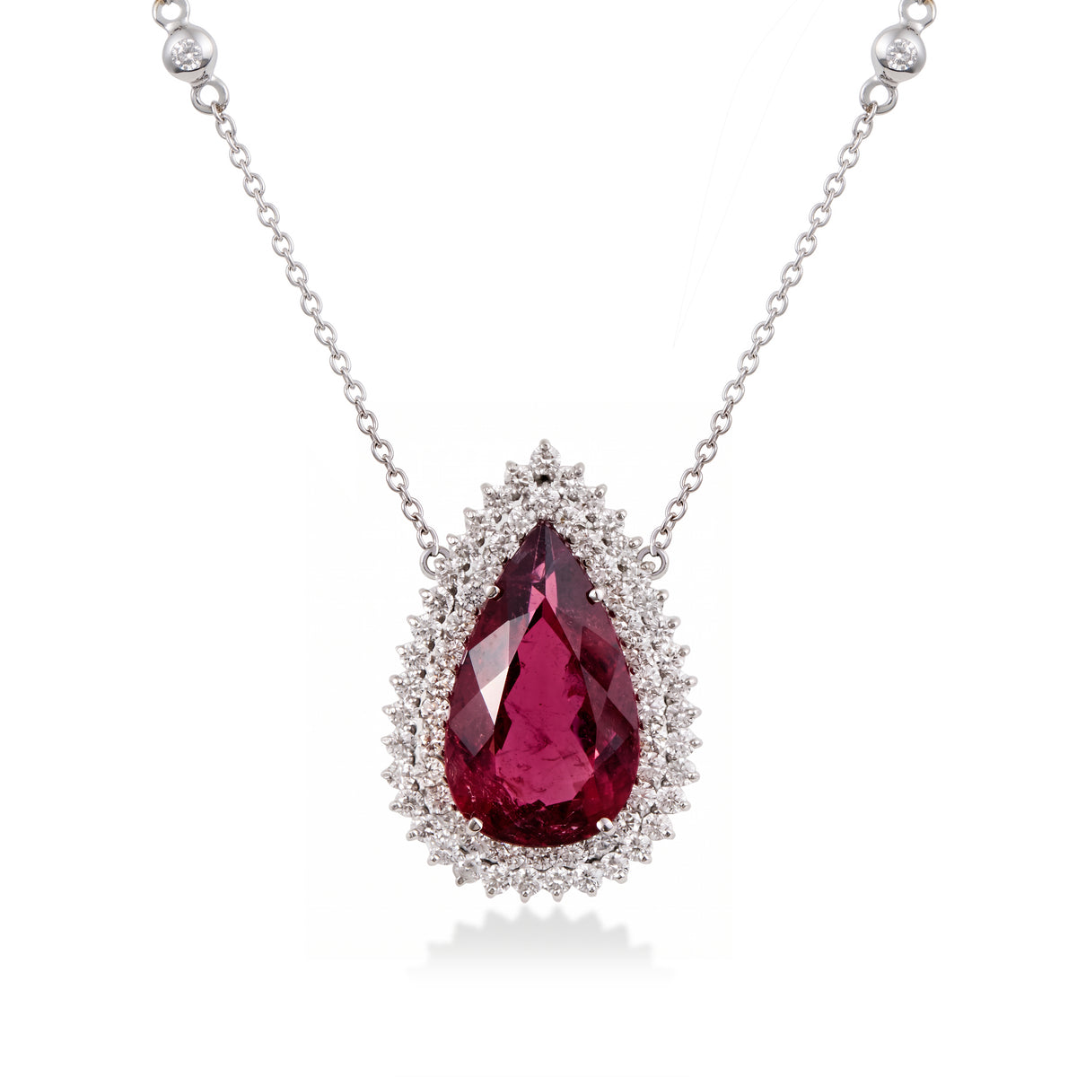 Colar Rubelita com Diamantes