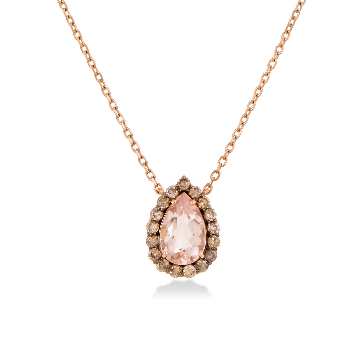 Colar Morganita com Diamantes Conhaque