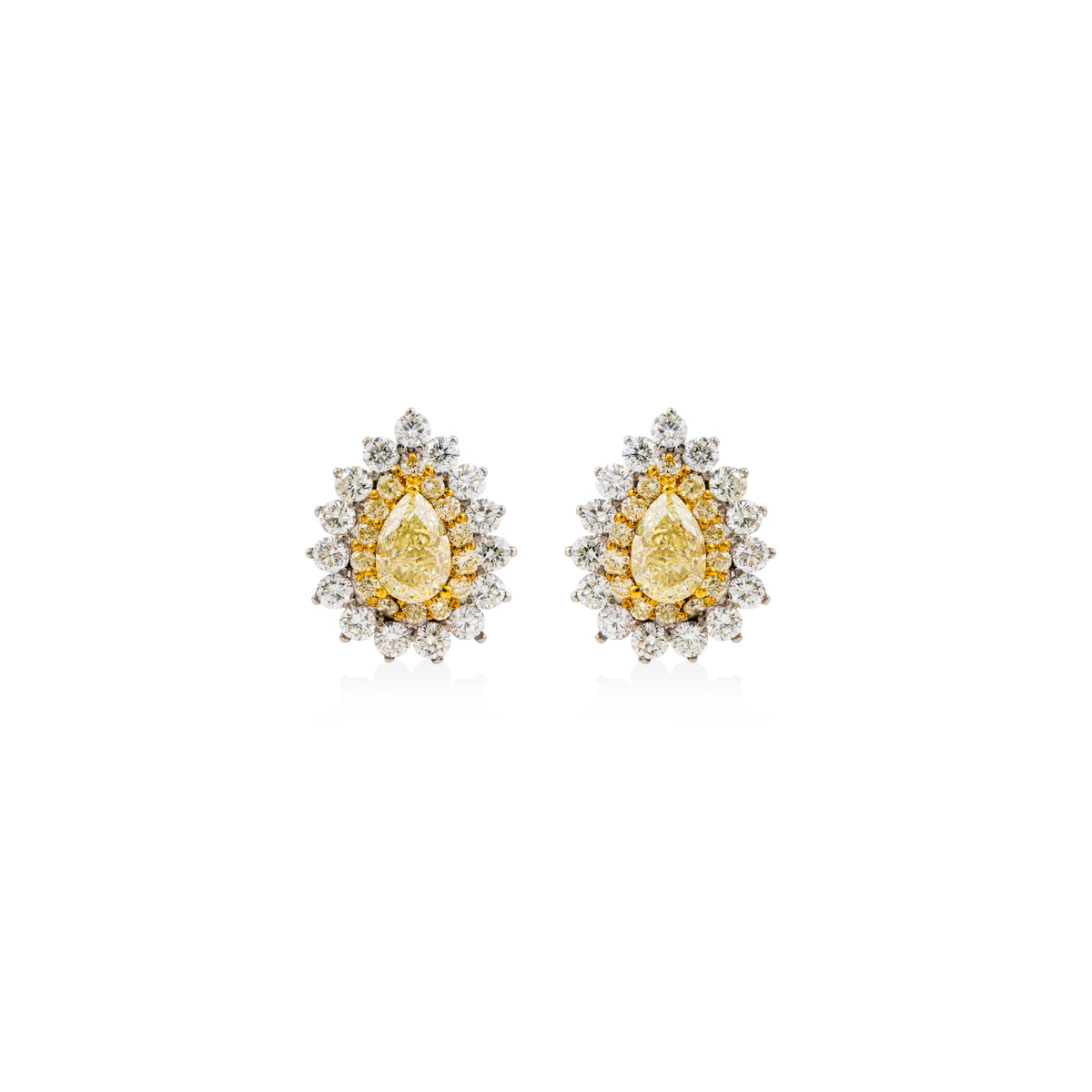 Brinco Fancy Yellow Pear Cut
