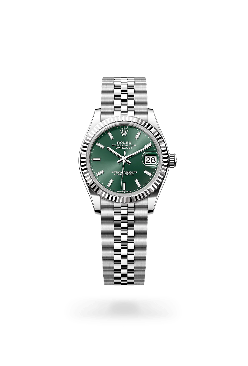 Rolex Datejust 31 Oyster, 31 mm, aço Oystersteel e ouro branco M278274-0018