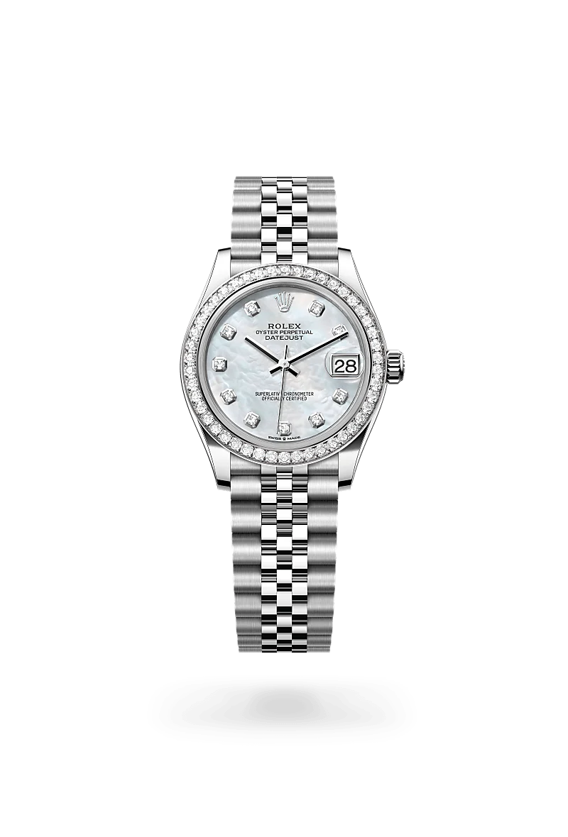 Rolex Datejust in Rolesor branco – combinação de aço Oystersteel e ouro branco, M278384RBR-0008 - Montecristo