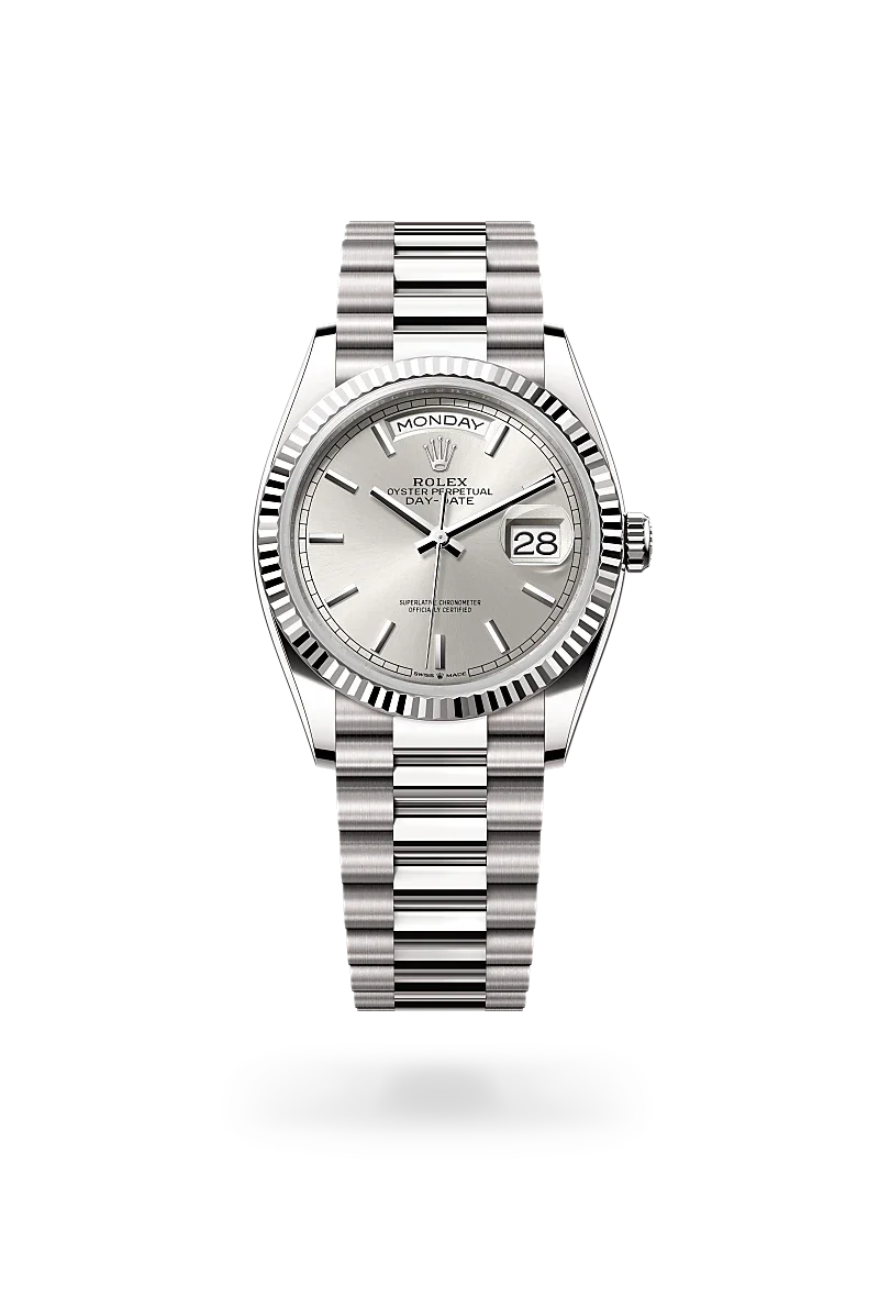 Rolex Day-Date in ouro branco 18 quilates, M128239-0005 - Montecristo