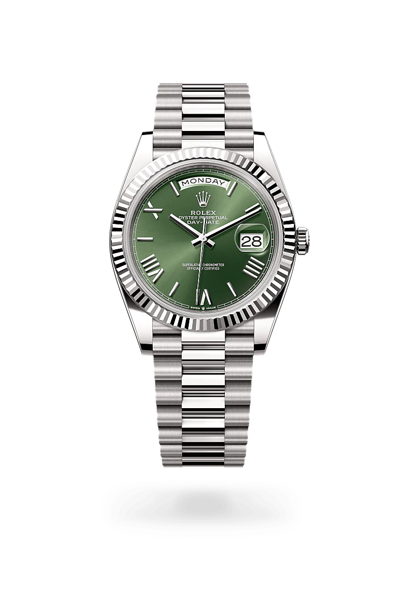 Rolex Day-Date in ouro branco 18 quilates, M228239-0033 - Montecristo