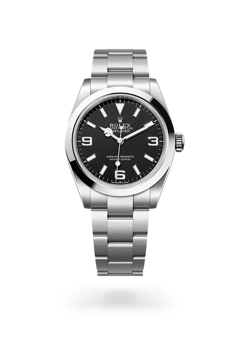 Rolex Explorer 40 Oyster, 40 mm, aço Oystersteel M224270-0001