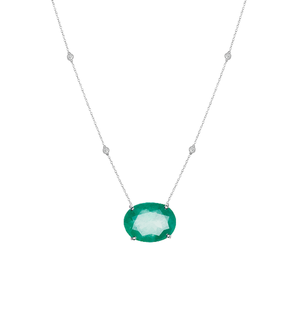 Colar Esmeralda Oval