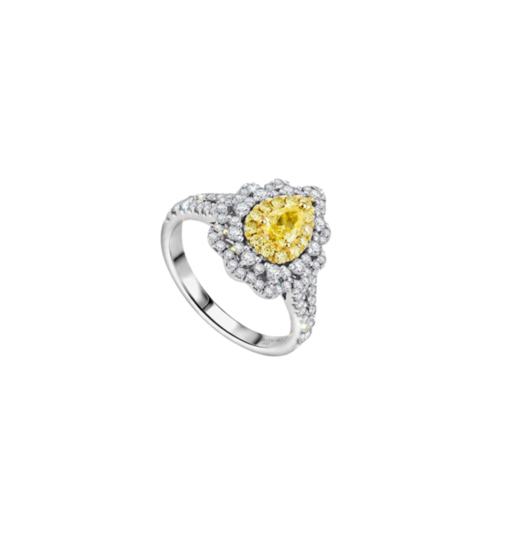 Anel Fancy Yellow Double Face