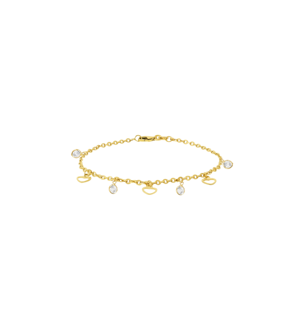 Pulseira Infantil Corações