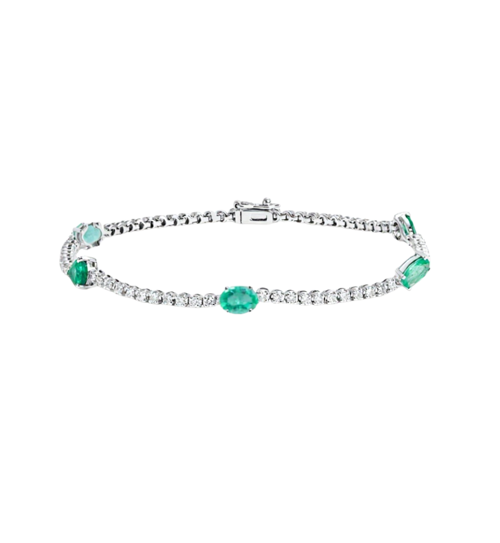 Pulseira Riviera com Esmeraldas