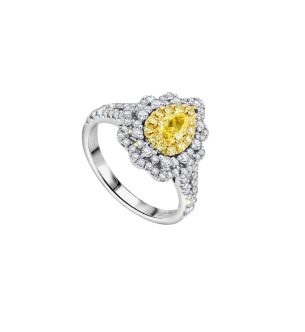 Anel Fancy Yellow Double Face