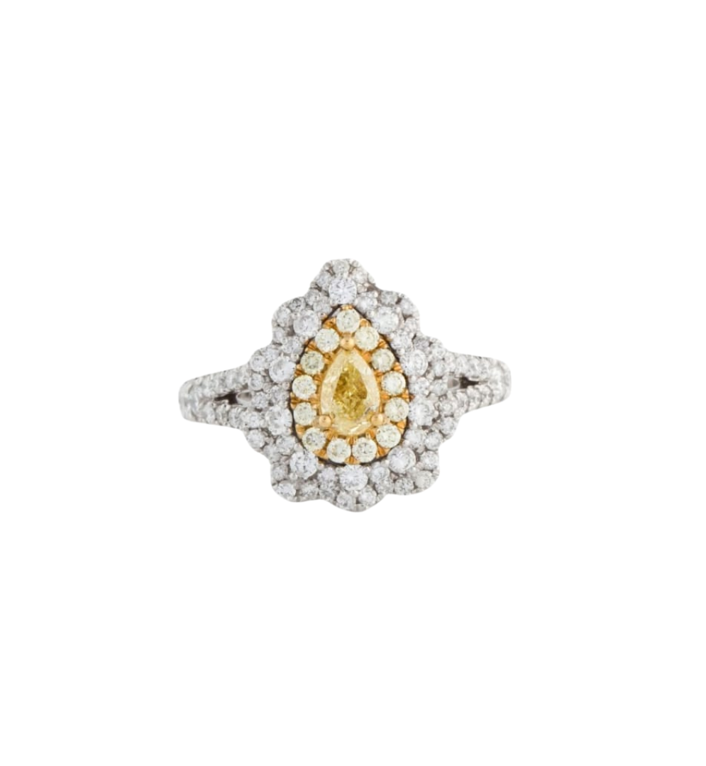 Anel Fancy Yellow Double Face