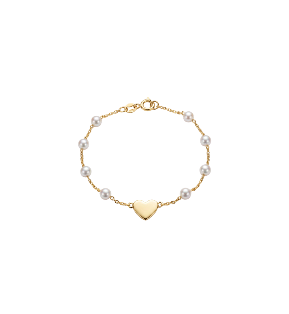 Pulseira Pérolas com Coração