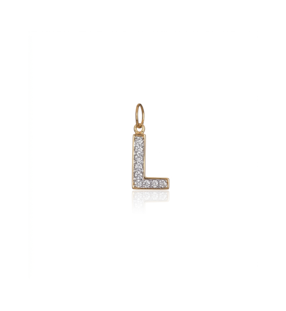 Letra L com Diamantes